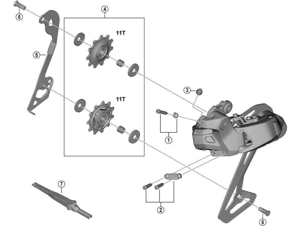 Shimano Cues inderplade til bagskifter model RD-U6070