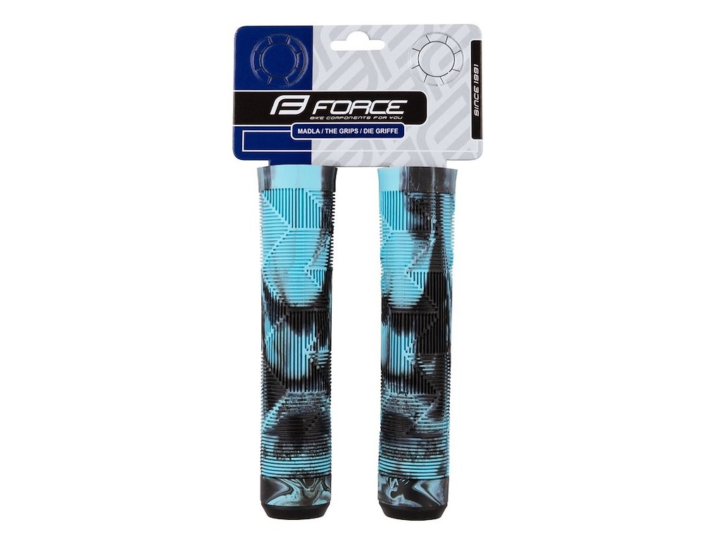 FORCE BMX145 Gummihåndtag Sort/Blå