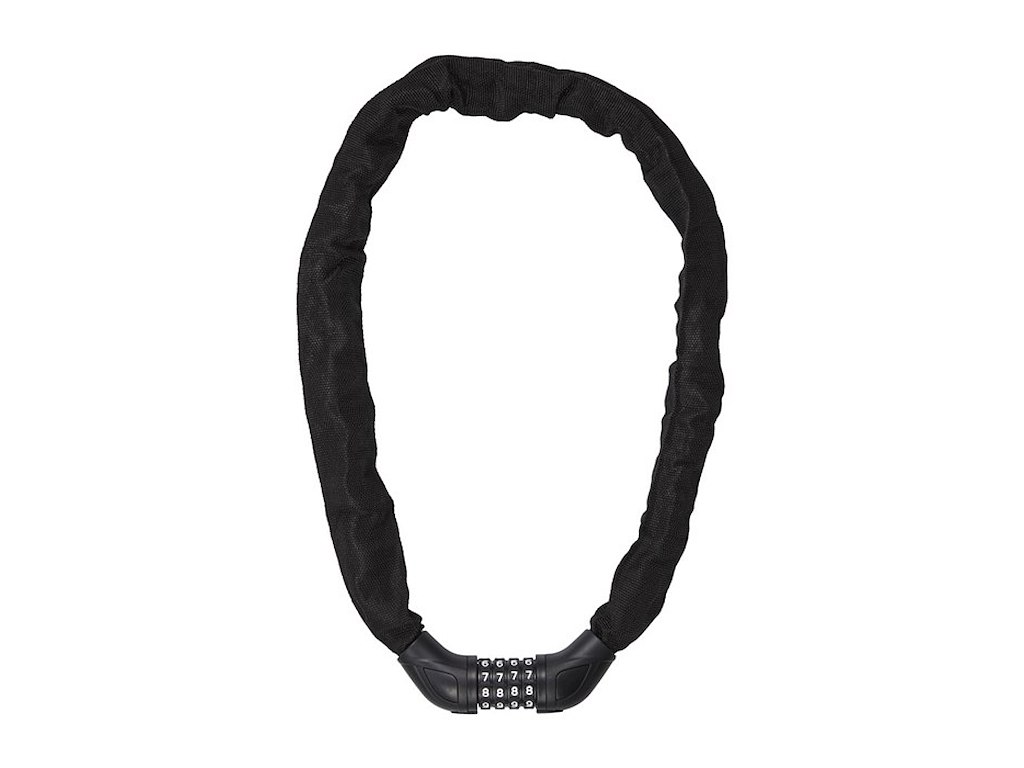 Kædelås 6 x 900 mm. Med Kode Sort