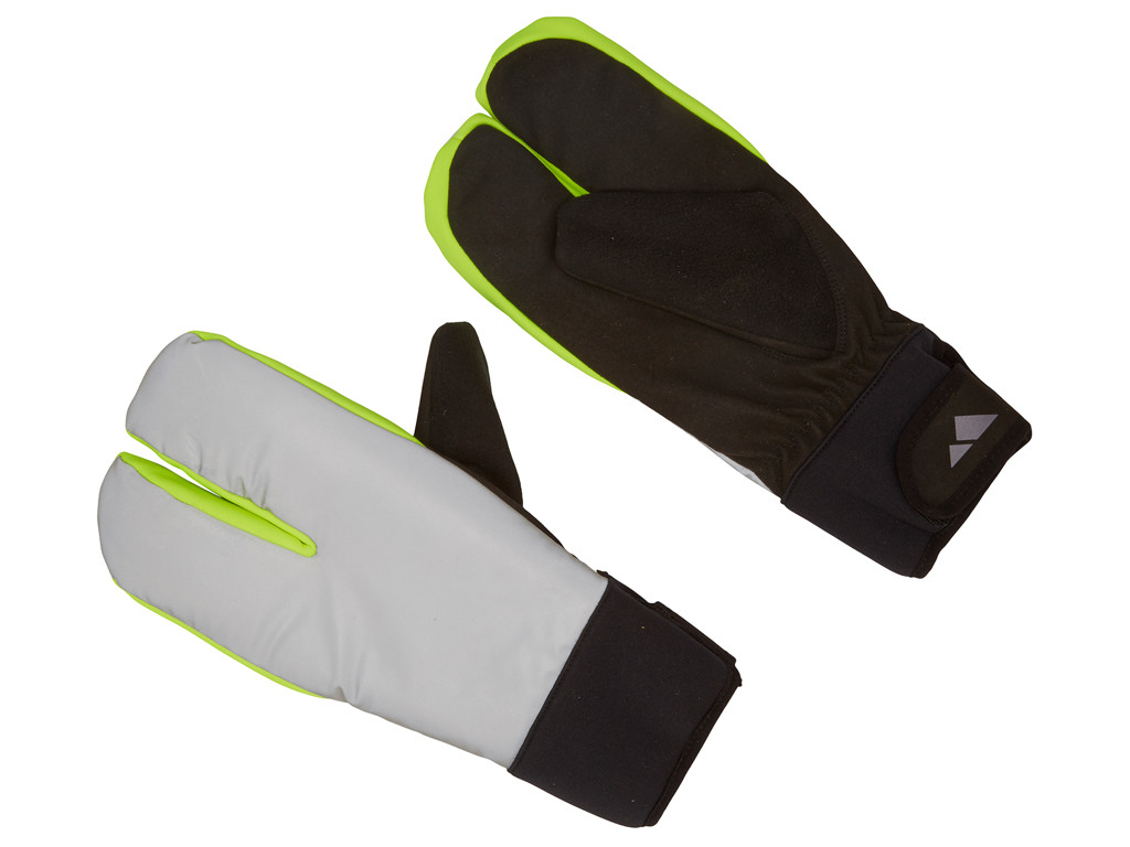 OnGear - Cykelhandske - Refleks - 3 finger - Vinter - Sølvgrå