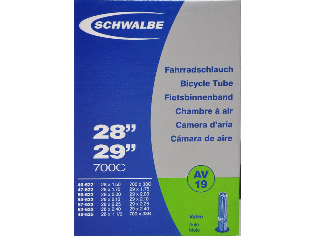 Schwalbe slange 700 x 40-62c 27/29" med Auto ventil AV19