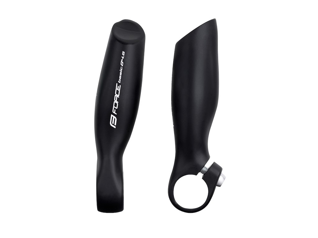 FORCE bar ends B4.6  11,5 cm lang aluminium- mat sort