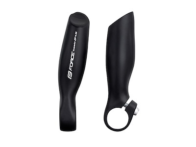 FORCE bar ends B4.6  11,5 cm lang aluminium- mat sort