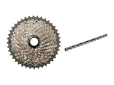 Shimano XT kassette og kæde - 11 gear kassette 11-46 tands samt HG701 kæde