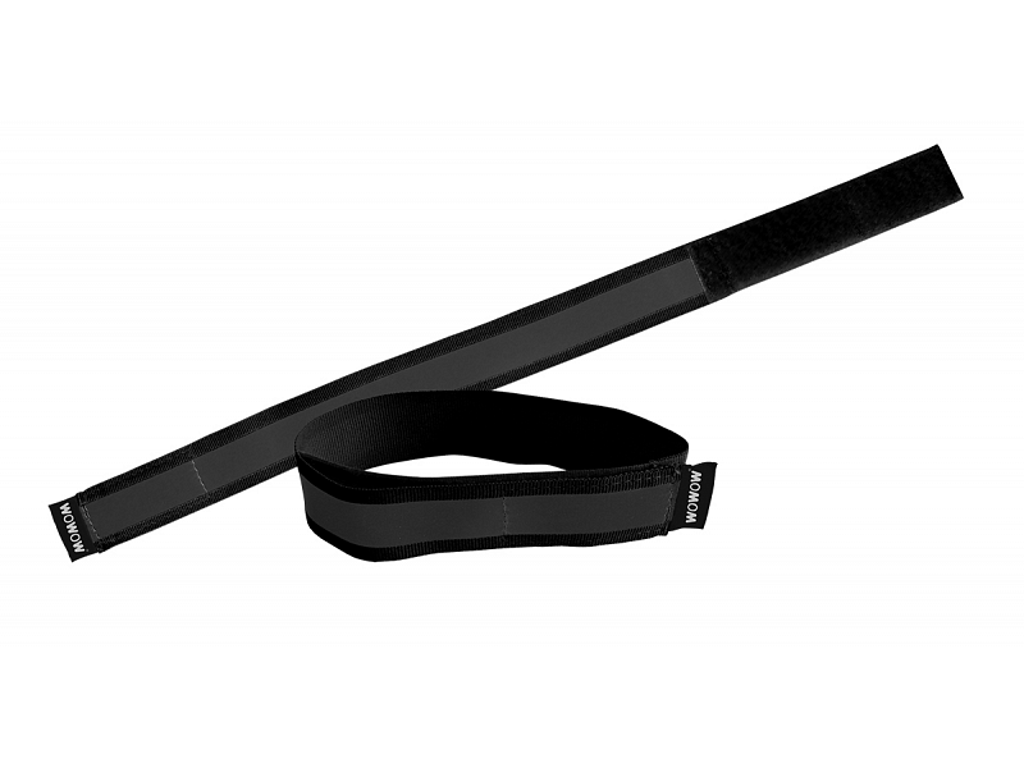WOWOW Reflective band - Refleksbånd til arm eller ben - Sort - 15 x 2,5 cm