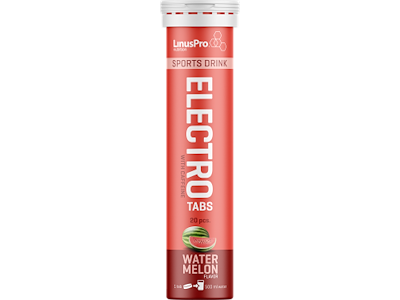LinusPro Elektrolyt Tabs - Watermelon med Koffein - 20 tabs