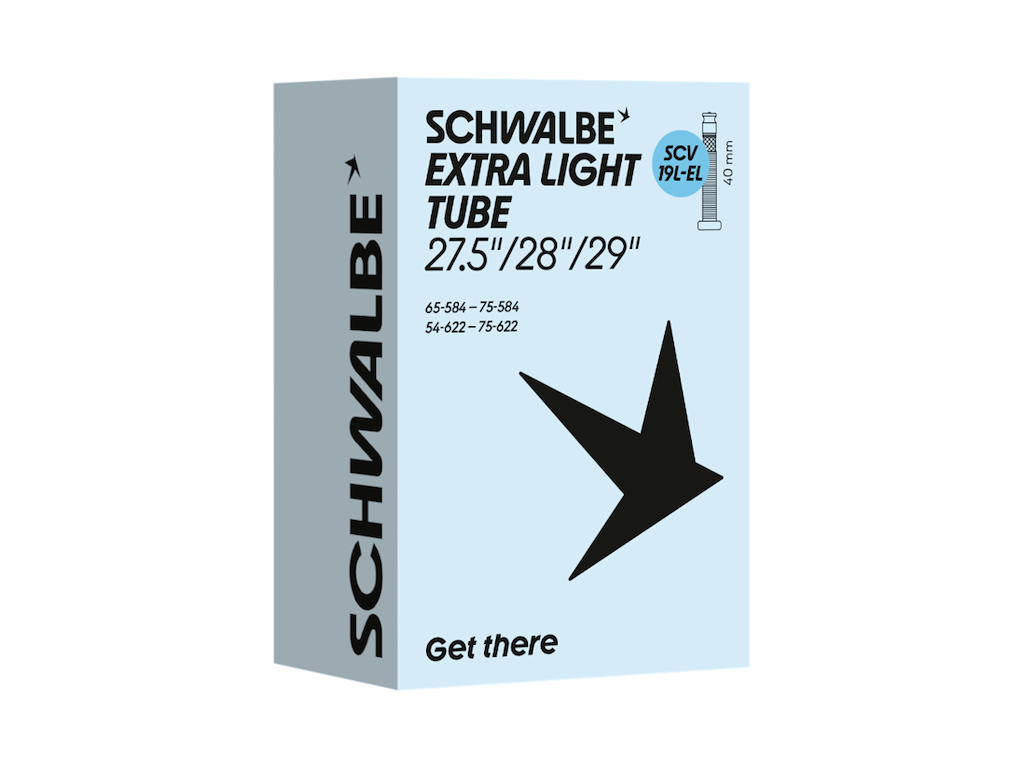 Schwalbe Extra Light slange 27,5/29" (54/75-584/622) med 40mm lang SCV Clik ventil SCV19L-EL