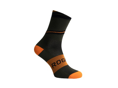 Rogelli Buzz Cykelstrømper Army Grøn / Orange Str. 36-39