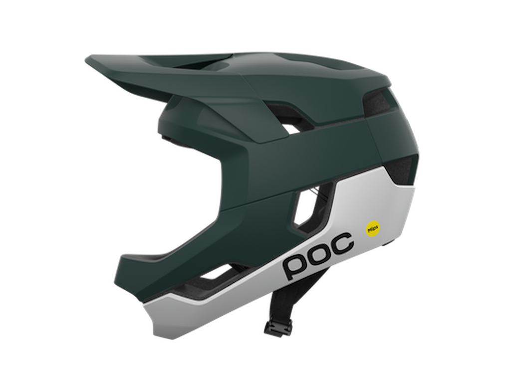 POC Otocon Race Mips Fullfacehjelm - Pargasite Green Matt/Hydrogen White Matt - Str. 55-58 cm