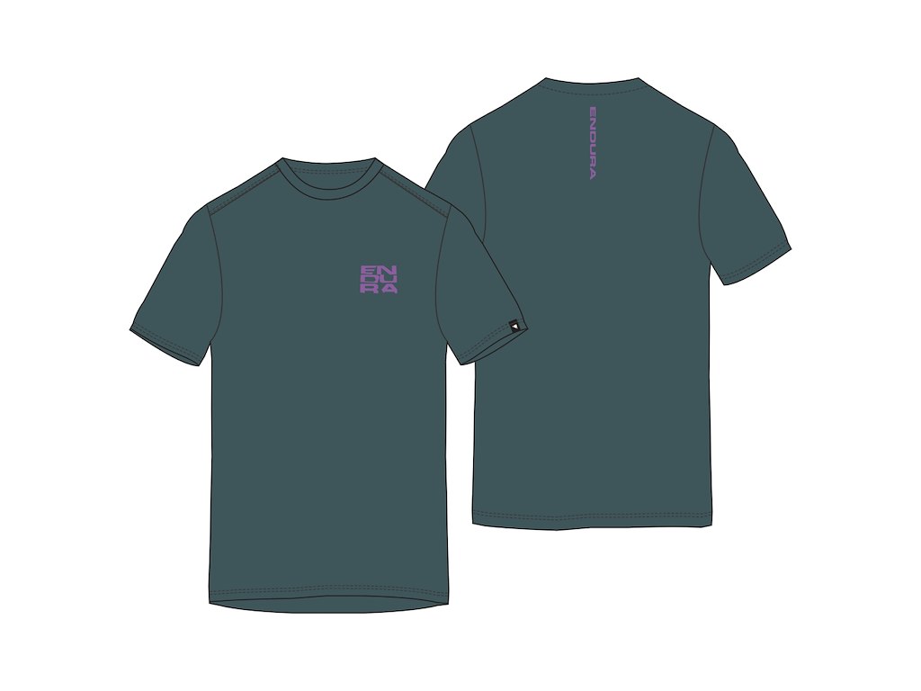 Endura Stacked Logo Graphic Tee - T-Shirt - Teal
