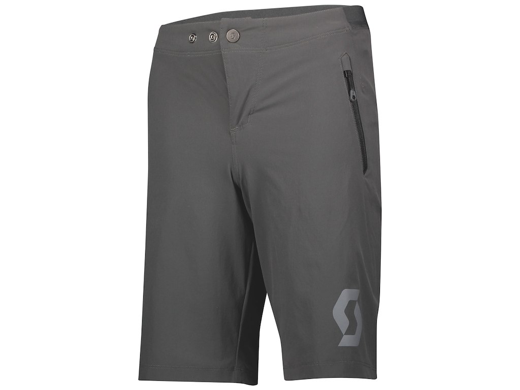 SCOTT Trail 10 Loose Fit Shorts med Indlæg Mørkegrå til Junior Str. 140 cm