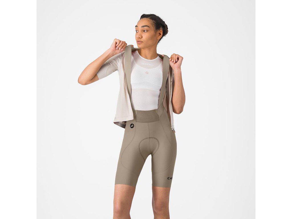 Castelli Espresso 2 W DT Bibshort - Cykelshorts m/pude - Dame - Clay - M