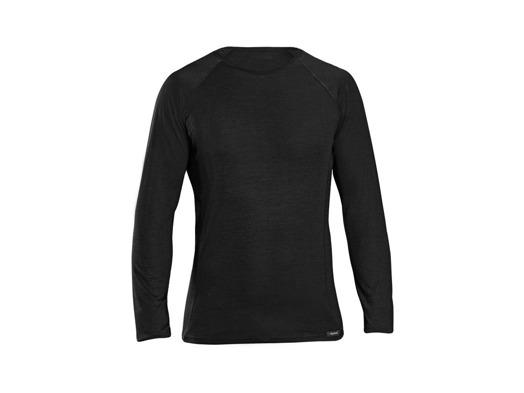 GripGrab Merino Polyfiber Base Layer - Svedundertrøje L/Æ - Sort