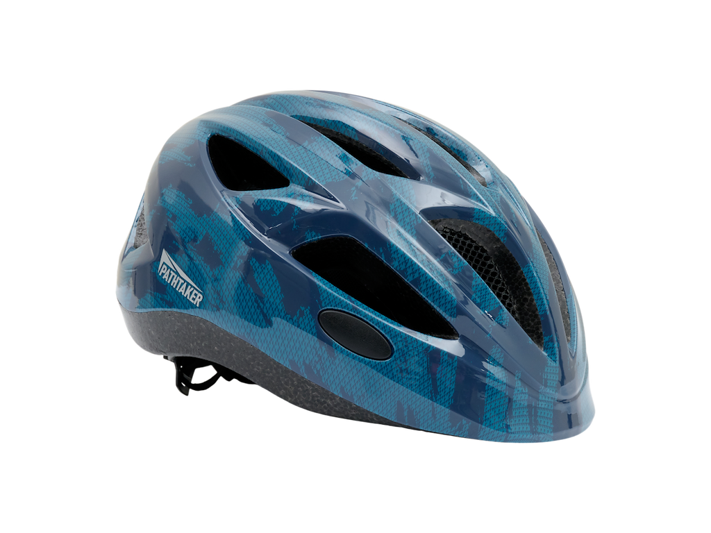 Pathtaker Lucky - Børnecykelhjelm - Blå Camo - Str. 46-51 cm