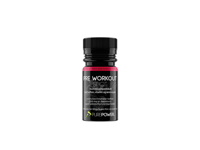 PurePower Pre Workout Shot - Energishot - Røde bær - 60 ml.