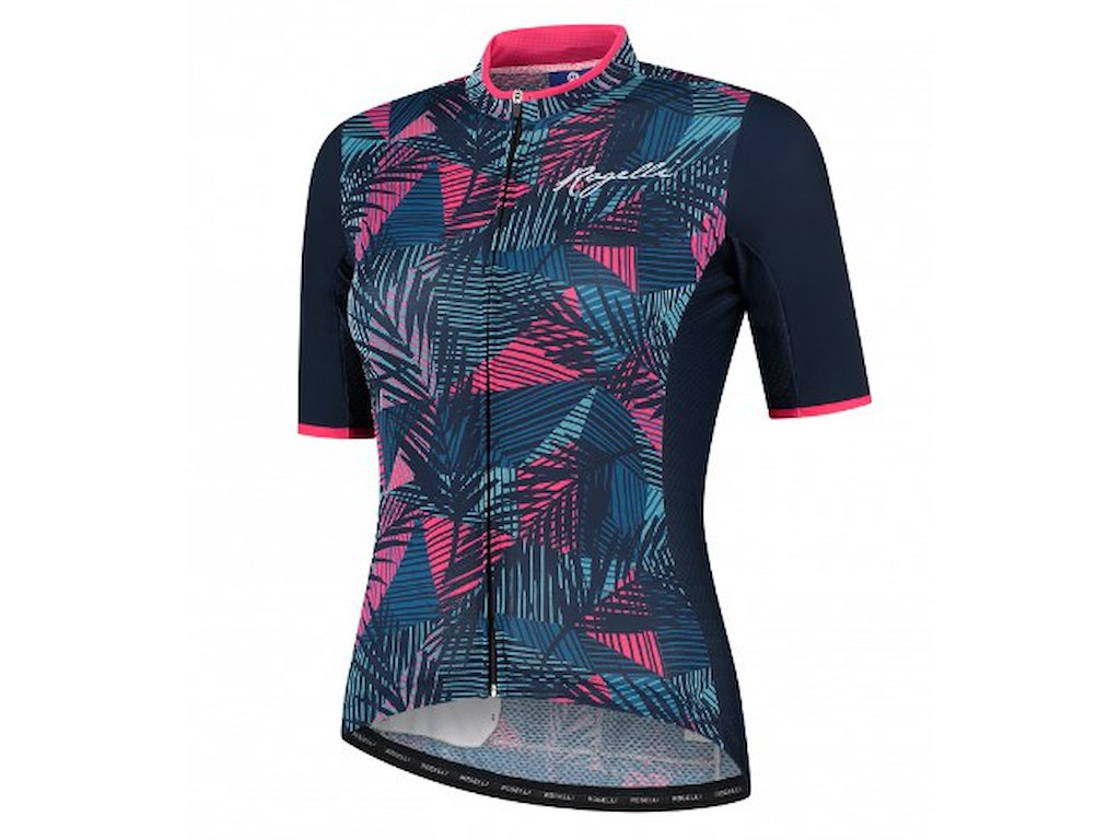 Rogelli Leaf Jersey til Kvinder - Blå/Pink