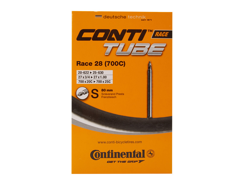 Continental Race 28 - Cykelslange - Str. 700x20-25c (20-25x622-630) - 80 mm racerventil