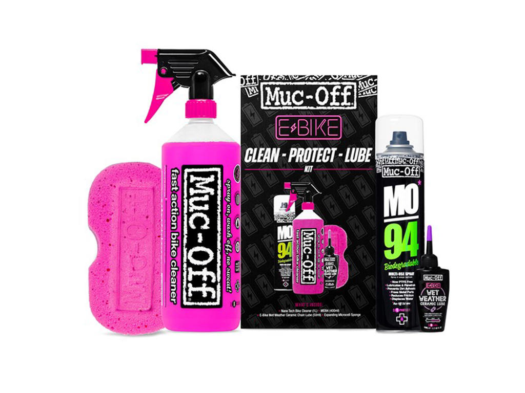 Muc-Off E-Bike Clean, Protect, Lube Kit - Rengørings- og vedligeholdelsessæt