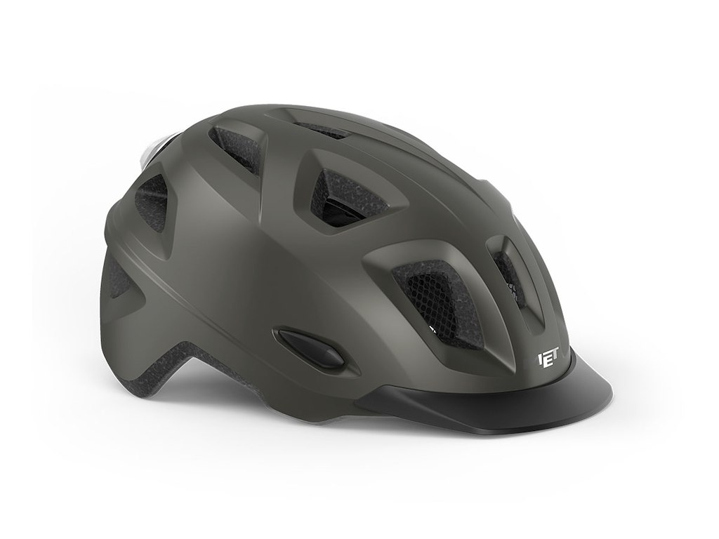 Met Mobilite Urban Hjelm med LED Lygte Grå 52-57 cm