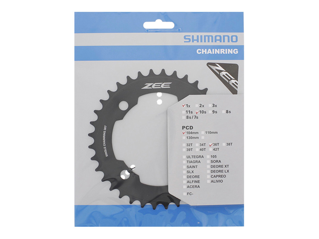 Shimano Zee - 36 tands klinge MTB - BCD104 - Sort - FC-M640