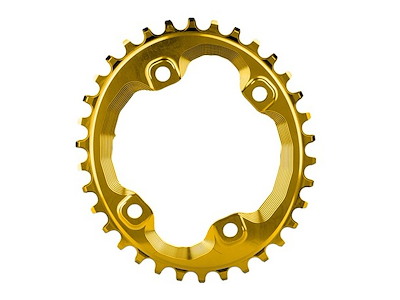 Absolute Black Oval Klinge 34T til BCD 96 mm Guld