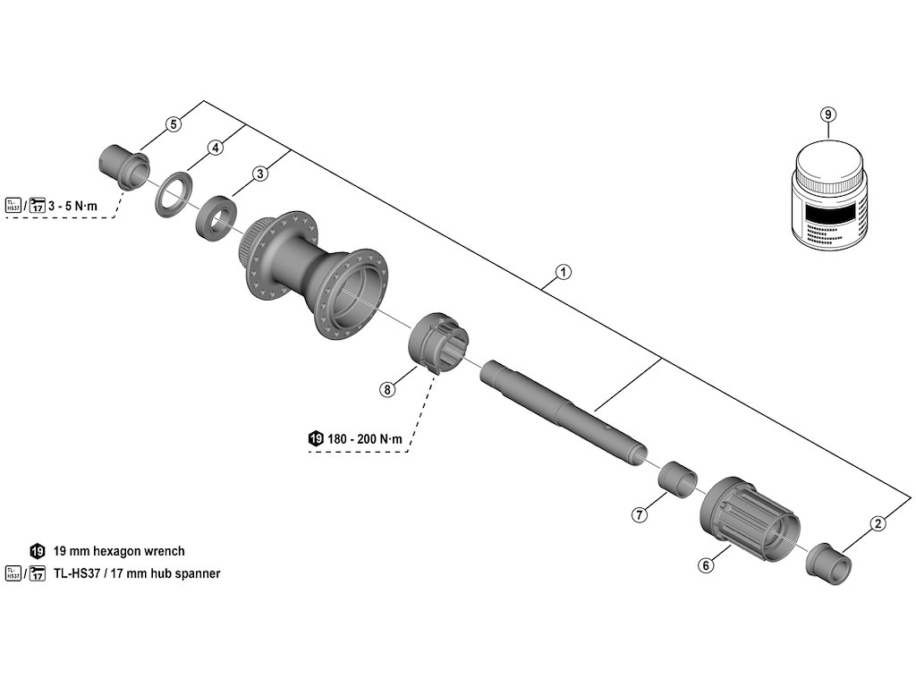 Shimano kassettehus til bagnav model FH-TC500