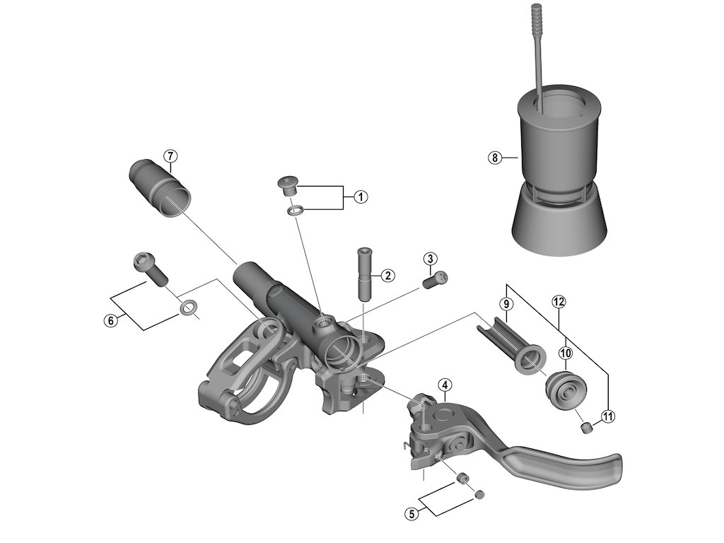 Shimano XTR Membranenhed til bremsegreb model BL-M9120