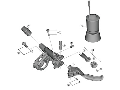Shimano XTR Membranenhed til bremsegreb model BL-M9120