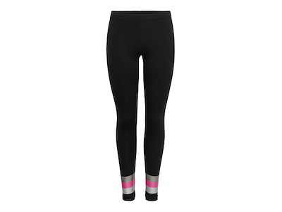 Only Play Stripe Jersey Leggings Sort Dame Str. S