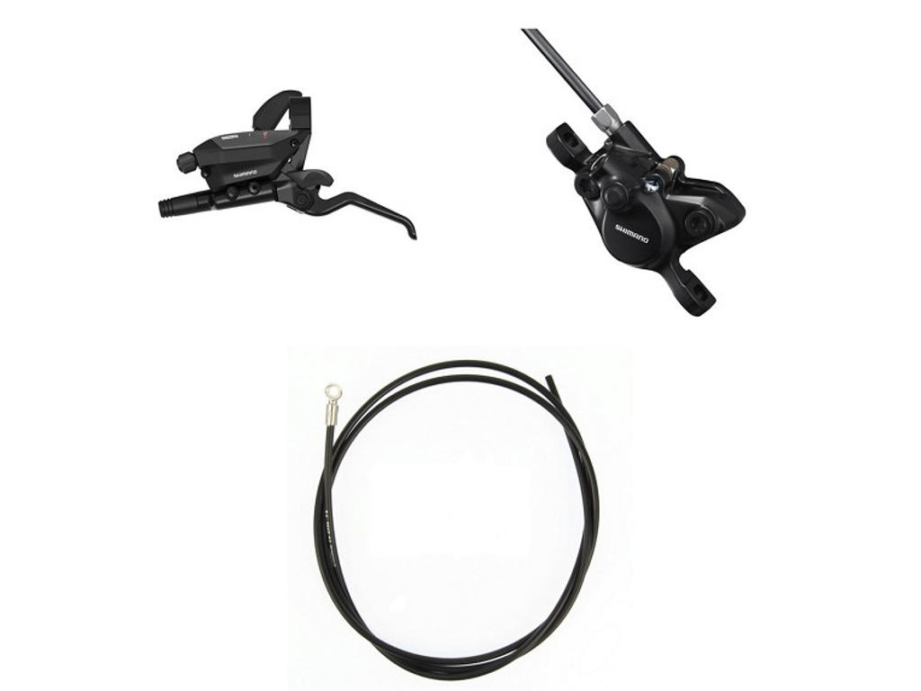 Shimano MT200 - Hydraulisk bremsesæt og mekanisk gearskifter 2 klinger - For/venstre