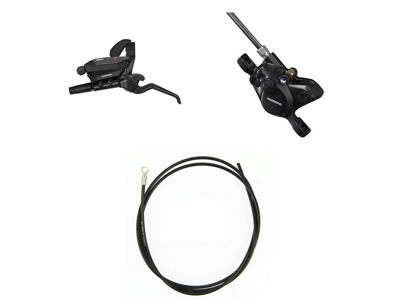 Shimano MT200 - Hydraulisk bremsesæt og mekanisk gearskifter 2 klinger - For/venstre