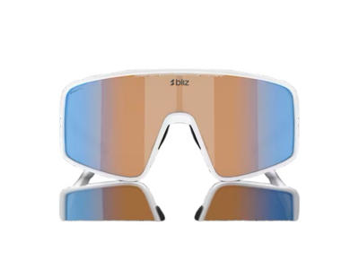 Bliz P001 XL (42) - Cykelbriller - Coral/orange mirror blue lens  - Matte white