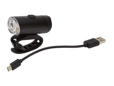 Abus Libra forlygte - 300 Lumen - Opladelig - Sort