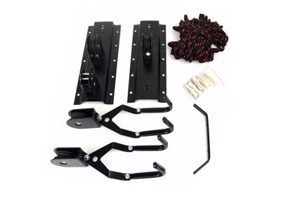 OnGear - Cykelophæng med snoretræk - Til montering i loftet - Sort