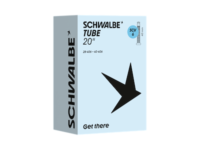 Schwalbe slange 20" (28/40-406) med SCV Clik ventil - SCV6