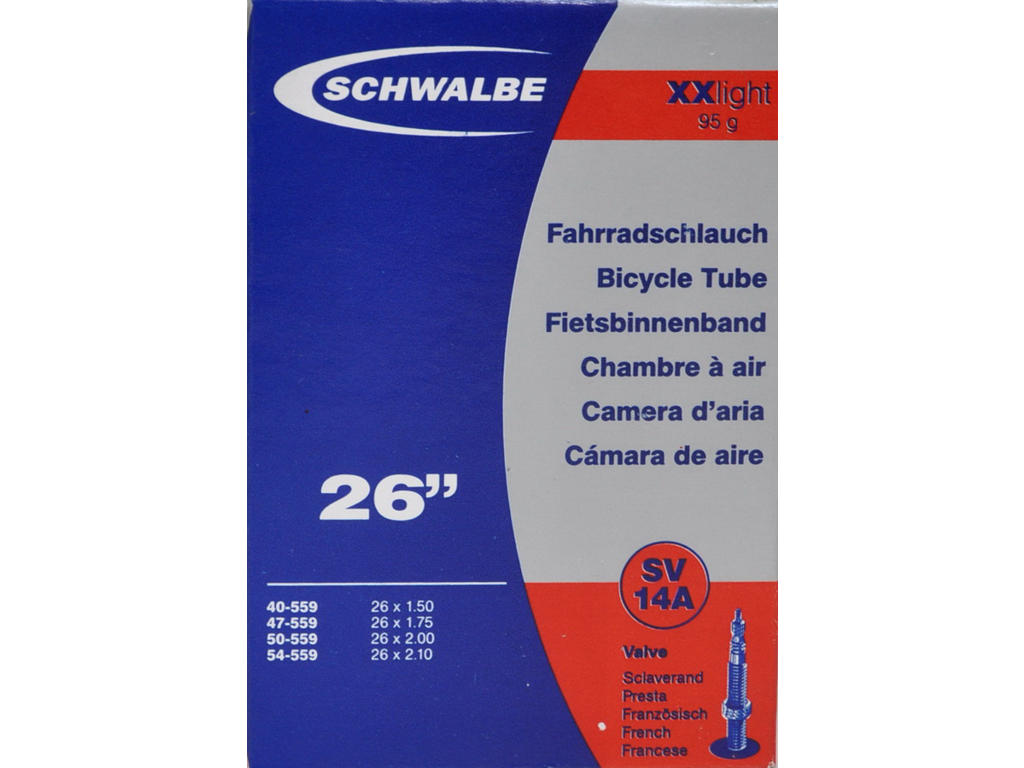 Schwalbe X-Light slange - 26x1.00-2.35 - 40-60 mm ventil (Race)