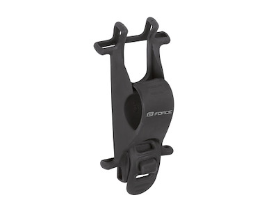 FORCE Mobilholder - Justerbar i Silikone - Sort