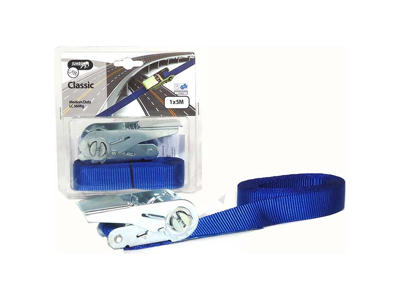 Jumbo bagagerem - Mekanisk spænde -  500cm/25mm - Blå