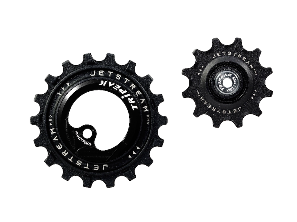 Tripeak Oversized pulleyhjul Jetstream pro keramiske lejer Shimano R70XX, R80XX 12T/18T sort