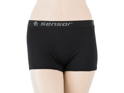 Sensor Merino Active Boyshort - Uldunderbukser m. kort ben - Dame - Sort