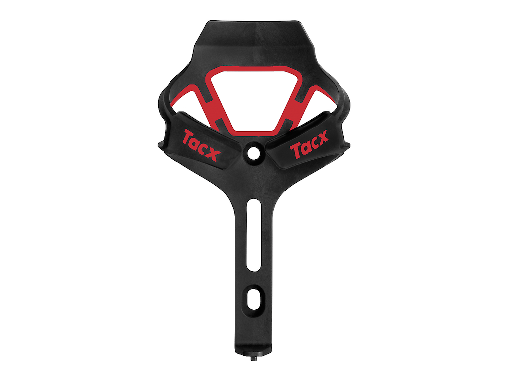 Tacx Ciro carbon flaskeholder mat sort/rød Tacx Ciro carbon flaskeholder mat sort/rød