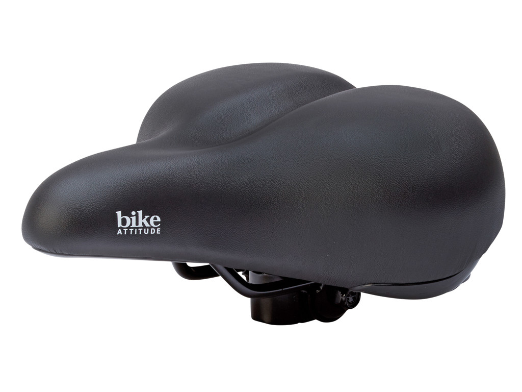 Bike Attitude - Cykelsadel - komfort med elastomer - Unisex D1 base - Sort