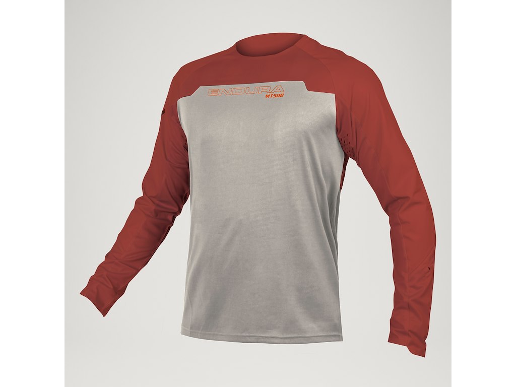 Endura - MT500 BURNER - JERSEY - Lange ærmer - Grå-Rust- M