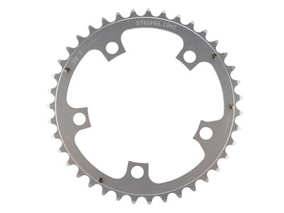 Stronglight klinge - 39 tands - ø110 - 5 huller - 9/10 speed - Dural alu - Sølv