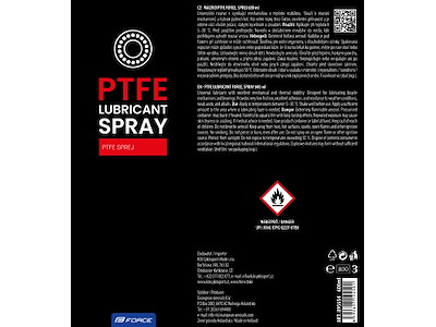 FORCE PTFE smøremiddel på spray til kæde og lejer mm 600 ml