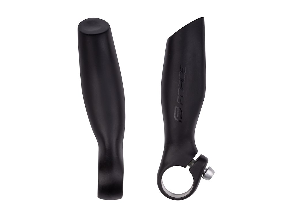 FORCE bar ends B4.6  11,5 cm lang aluminium- mat sort