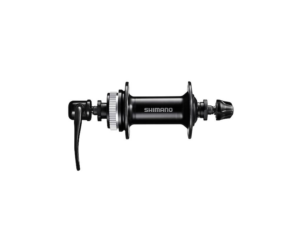 Shimano Cues - Fornav QR til disk med center lock - 100mm bred - Til 28 eger - HB-QC300