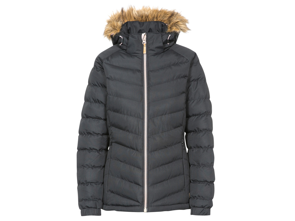 Trespass Nadina - Fiberjakke med hætte dame - Sort 