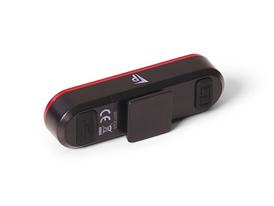 Pathtaker baglygte med 10 lumen genopladelig - med lygteholder til sadelpind