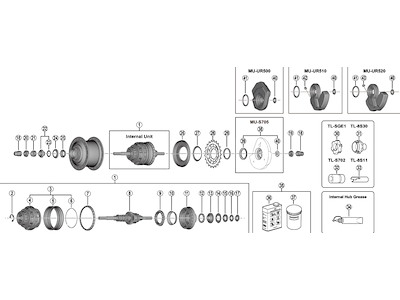 Shimano konus højre med støvdæksel til gearnav model SG-C6061-8D